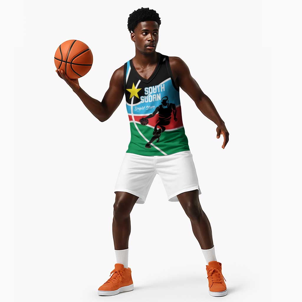 Afro Basketball Custom South Sudan Basketball Jersey Come On Bright Stars - African Pride