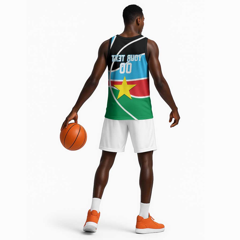 Afro Basketball Custom South Sudan Basketball Jersey Come On Bright Stars - African Pride