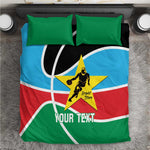 Afro Basketball Custom South Sudan Bedding Set Come On Bright Stars - African Pride