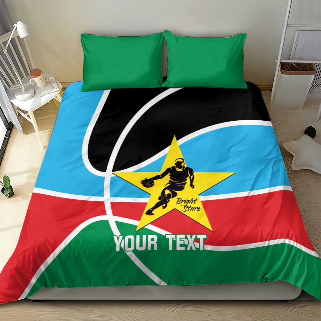 Afro Basketball Custom South Sudan Bedding Set Come On Bright Stars - African Pride