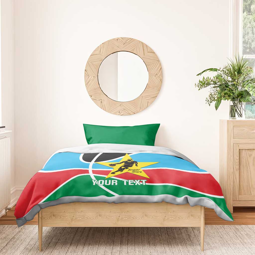 Afro Basketball Custom South Sudan Bedding Set Come On Bright Stars - African Pride