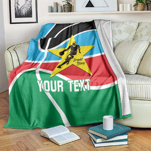 Afro Basketball Custom South Sudan Blanket Come On Bright Stars - African Pride