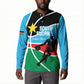 South Sudan Basketball Custom Button Sweatshirt Come On Bright Stars