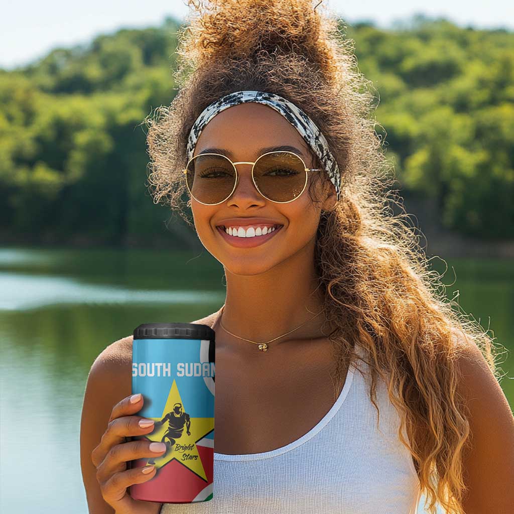 Afro Basketball Custom South Sudan 4 in 1 Can Cooler Tumbler Come On Bright Stars - African Pride