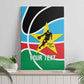 Afro Basketball Custom South Sudan Canvas Wall Art Come On Bright Stars - African Pride