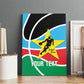 Afro Basketball Custom South Sudan Canvas Wall Art Come On Bright Stars - African Pride