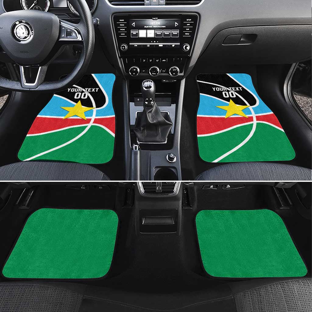 Afro Basketball Custom South Sudan Car Mats Come On Bright Stars - African Pride