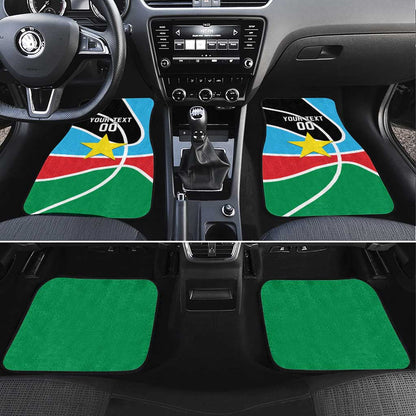 Afro Basketball Custom South Sudan Car Mats Come On Bright Stars - African Pride