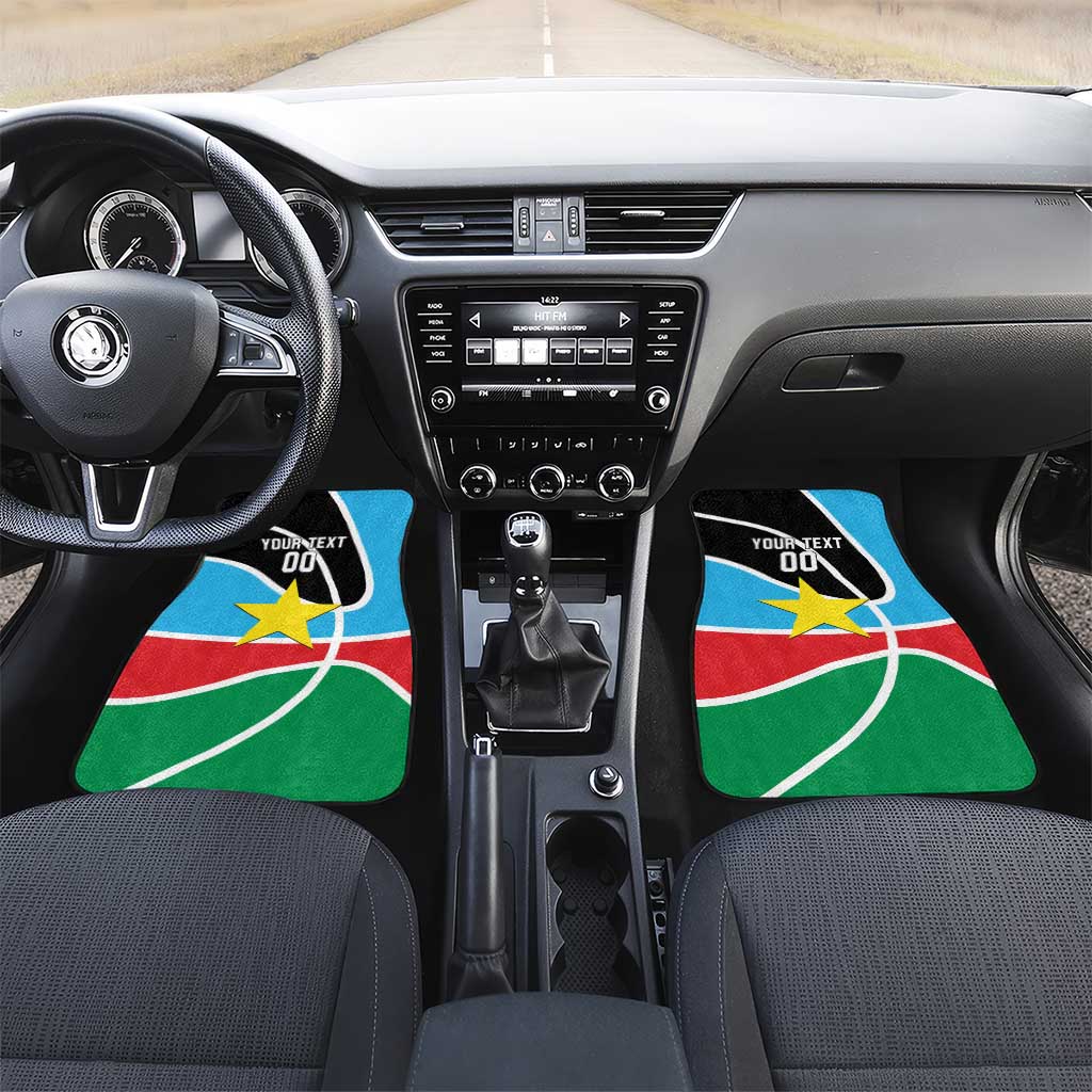 Afro Basketball Custom South Sudan Car Mats Come On Bright Stars - African Pride