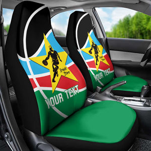 Afro Basketball Custom South Sudan Car Seat Cover Come On Bright Stars - African Pride