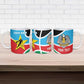 South Sudan Basketball Custom Ceramic Mug Come On Bright Stars