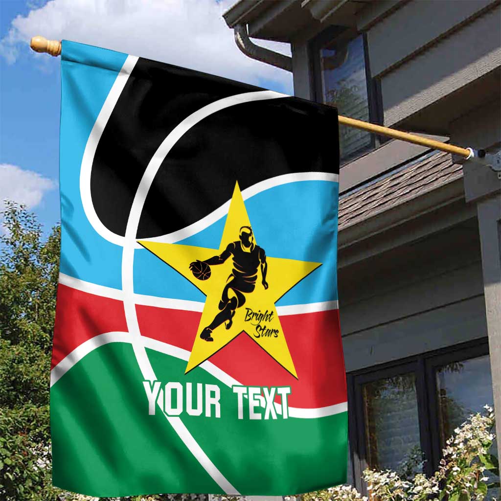 Afro Basketball Custom South Sudan Garden Flag Come On Bright Stars - African Pride