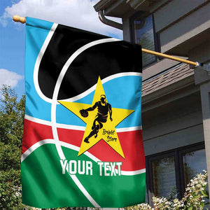 Afro Basketball Custom South Sudan Garden Flag Come On Bright Stars - African Pride