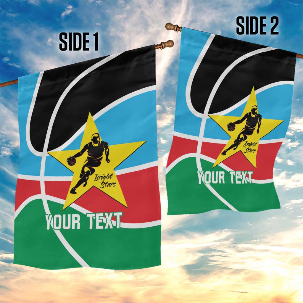 Afro Basketball Custom South Sudan Garden Flag Come On Bright Stars - African Pride