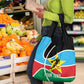 Afro Basketball Custom South Sudan Grocery Bag Come On Bright Stars - African Pride