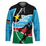 South Sudan Basketball Custom Hockey Jersey Come On Bright Stars