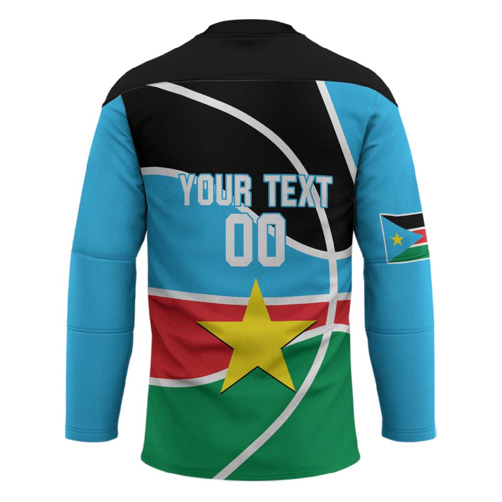 South Sudan Basketball Custom Hockey Jersey Come On Bright Stars