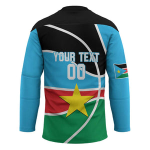 South Sudan Basketball Custom Hockey Jersey Come On Bright Stars