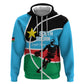 Afro Basketball Custom South Sudan Hoodie Come On Bright Stars - African Pride