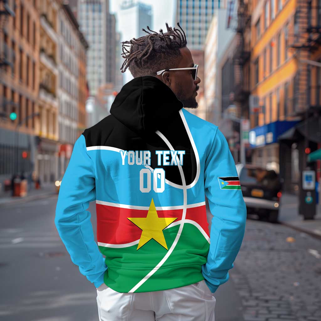 Afro Basketball Custom South Sudan Hoodie Come On Bright Stars - African Pride