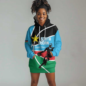 Afro Basketball Custom South Sudan Hoodie Dress Come On Bright Stars - African Pride