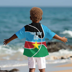 Afro Basketball Custom South Sudan Kid Hawaiian Shirt Come On Bright Stars - African Pride