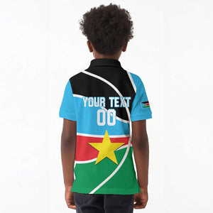 Afro Basketball Custom South Sudan Kid Polo Shirt Come On Bright Stars - African Pride