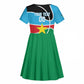 Afro Basketball Custom South Sudan Kid Short Sleeve Dress Come On Bright Stars - African Pride