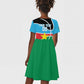 Afro Basketball Custom South Sudan Kid Short Sleeve Dress Come On Bright Stars - African Pride