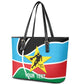 Afro Basketball Custom South Sudan Leather Tote Bag Come On Bright Stars - African Pride
