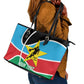 Afro Basketball Custom South Sudan Leather Tote Bag Come On Bright Stars - African Pride