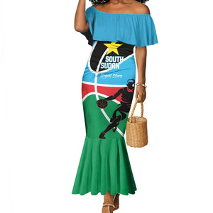 Afro Basketball Custom South Sudan Mermaid Dress Come On Bright Stars - African Pride