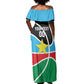 Afro Basketball Custom South Sudan Off Shoulder Maxi Dress Come On Bright Stars - African Pride