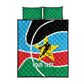 Afro Basketball Custom South Sudan Quilt Bed Set Come On Bright Stars - African Pride