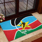 Afro Basketball Custom South Sudan Rubber Doormat Come On Bright Stars - African Pride