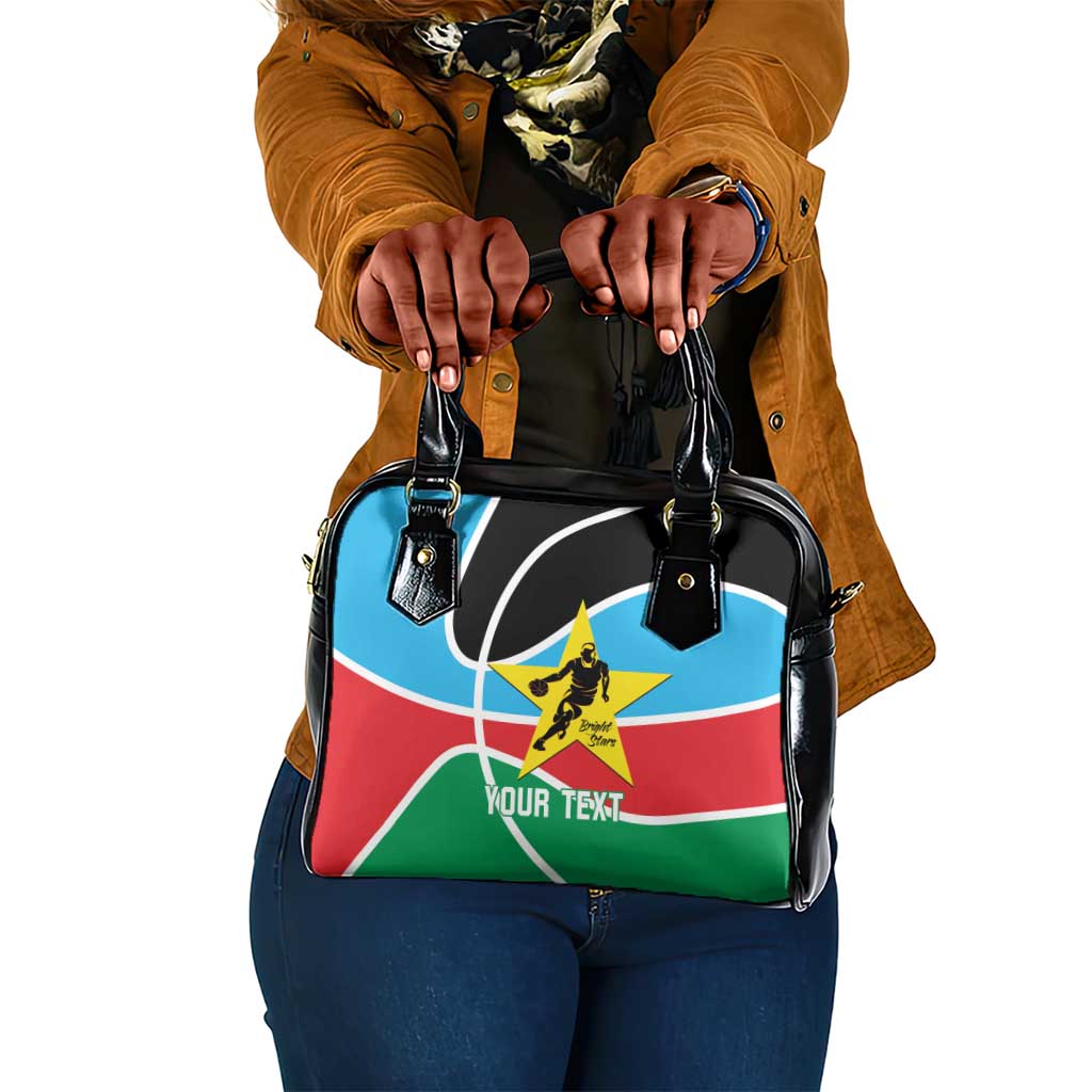 Afro Basketball Custom South Sudan Shoulder Handbag Come On Bright Stars - African Pride