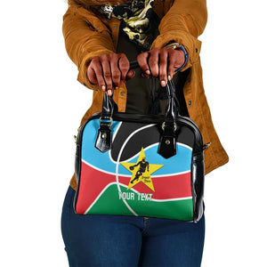 Afro Basketball Custom South Sudan Shoulder Handbag Come On Bright Stars - African Pride