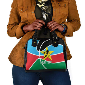 Afro Basketball Custom South Sudan Shoulder Handbag Come On Bright Stars - African Pride