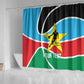 Afro Basketball Custom South Sudan Shower Curtain Come On Bright Stars - African Pride