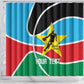 Afro Basketball Custom South Sudan Shower Curtain Come On Bright Stars - African Pride