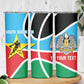 Afro Basketball Custom South Sudan Skinny Tumbler Come On Bright Stars - African Pride