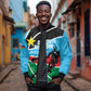 Afro Basketball Custom South Sudan Sleeve Zip Bomber Jacket Come On Bright Stars - African Pride