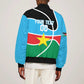 Afro Basketball Custom South Sudan Sleeve Zip Bomber Jacket Come On Bright Stars - African Pride