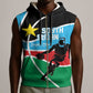 Afro Basketball Custom South Sudan Sleeveless Zip Hoodie Come On Bright Stars - African Pride