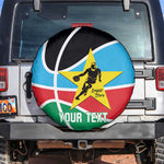 Afro Basketball Custom South Sudan Spare Tire Cover Come On Bright Stars - African Pride