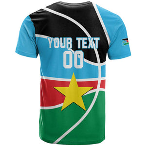 Afro Basketball Custom South Sudan T shirt Come On Bright Stars - African Pride