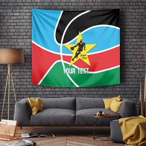 Afro Basketball Custom South Sudan Tapestry Come On Bright Stars - African Pride
