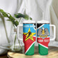 Afro Basketball Custom South Sudan Tumbler With Handle Come On Bright Stars - African Pride