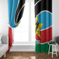 Afro Basketball Custom South Sudan Window Curtain Come On Bright Stars - African Pride