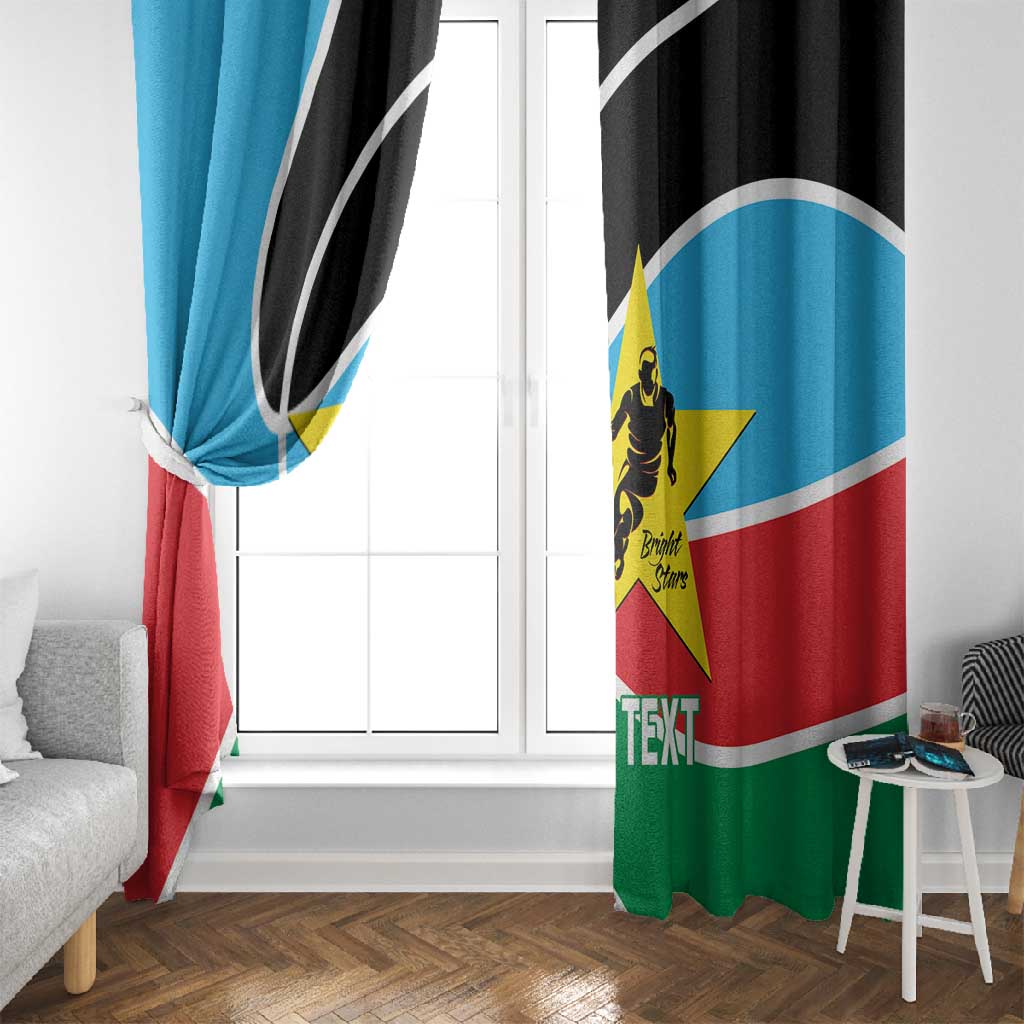 Afro Basketball Custom South Sudan Window Curtain Come On Bright Stars - African Pride